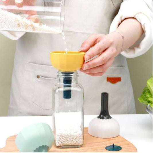 π§΄ Foldable Silicone Funnel β Multi-Functional Mini Funnel with Strainer for Easy Pouring π§