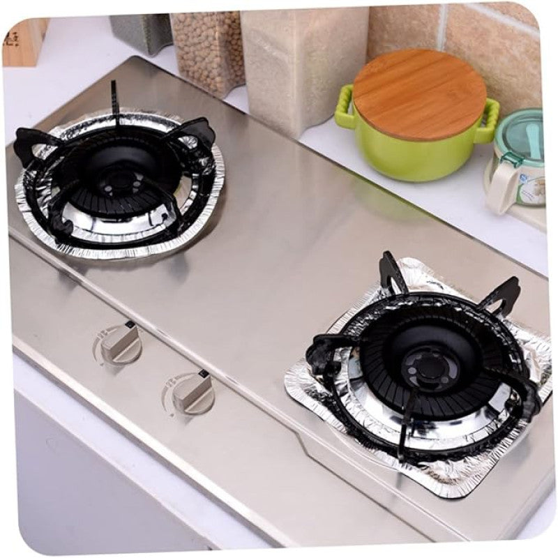 π³ (Pack of 10) Aluminum Foil Gas Stove Burner Covers β Non-Stick Gas Hob Protectors β¨