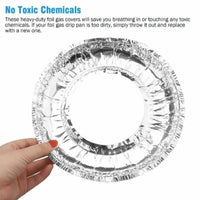 π³ (Pack of 10) Aluminum Foil Gas Stove Burner Covers β Non-Stick Gas Hob Protectors β¨