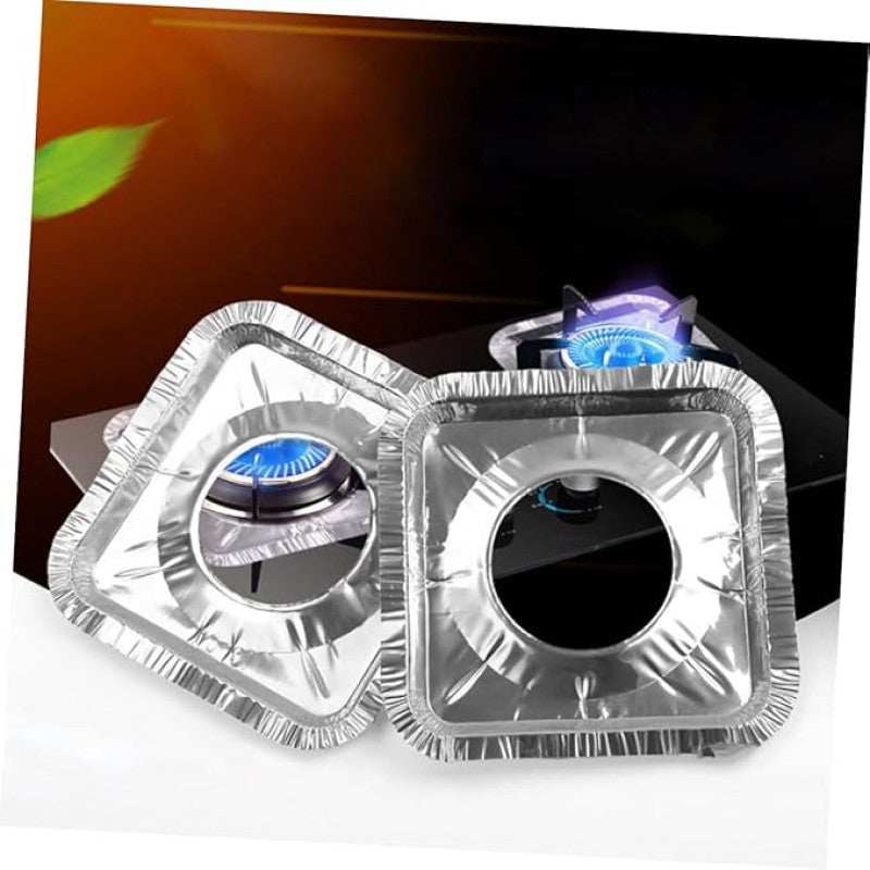 π³ (Pack of 10) Aluminum Foil Gas Stove Burner Covers β Non-Stick Gas Hob Protectors β¨
