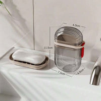 π§ 1Pc Travel Soap Container with Lid β Leakproof Soap Box with Drain Tray for Easy Drying πΏ
