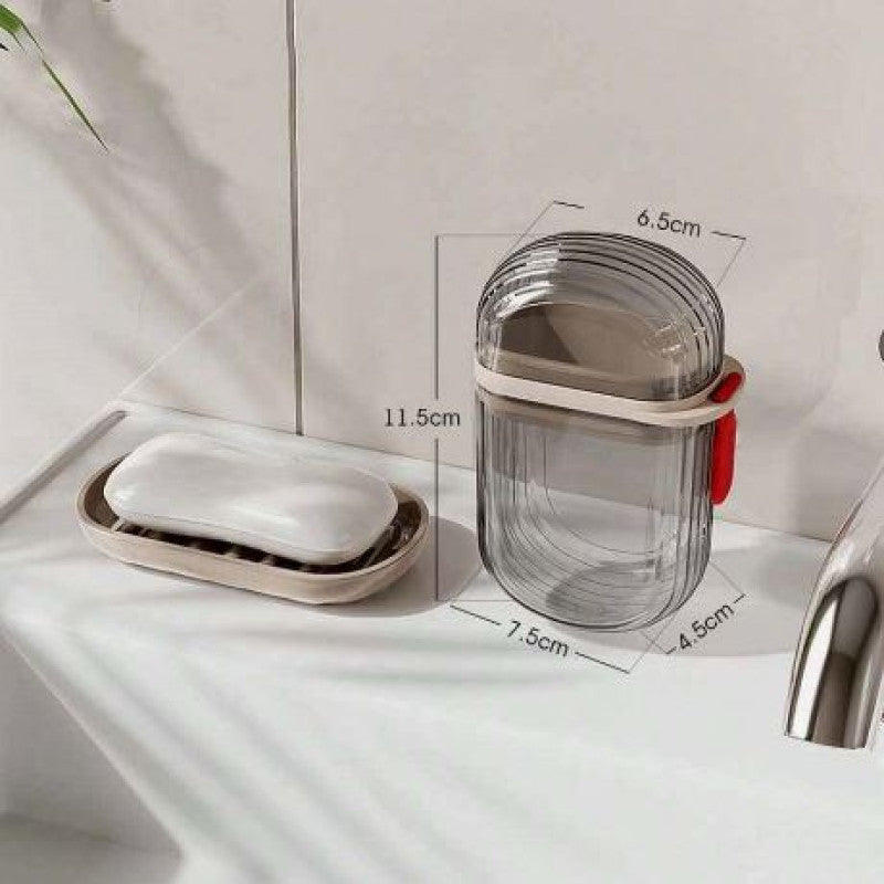 π§ 1Pc Travel Soap Container with Lid β Leakproof Soap Box with Drain Tray for Easy Drying πΏ
