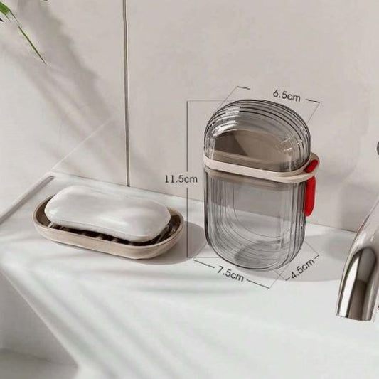 π§ 1Pc Travel Soap Container with Lid β Leakproof Soap Box with Drain Tray for Easy Drying πΏ