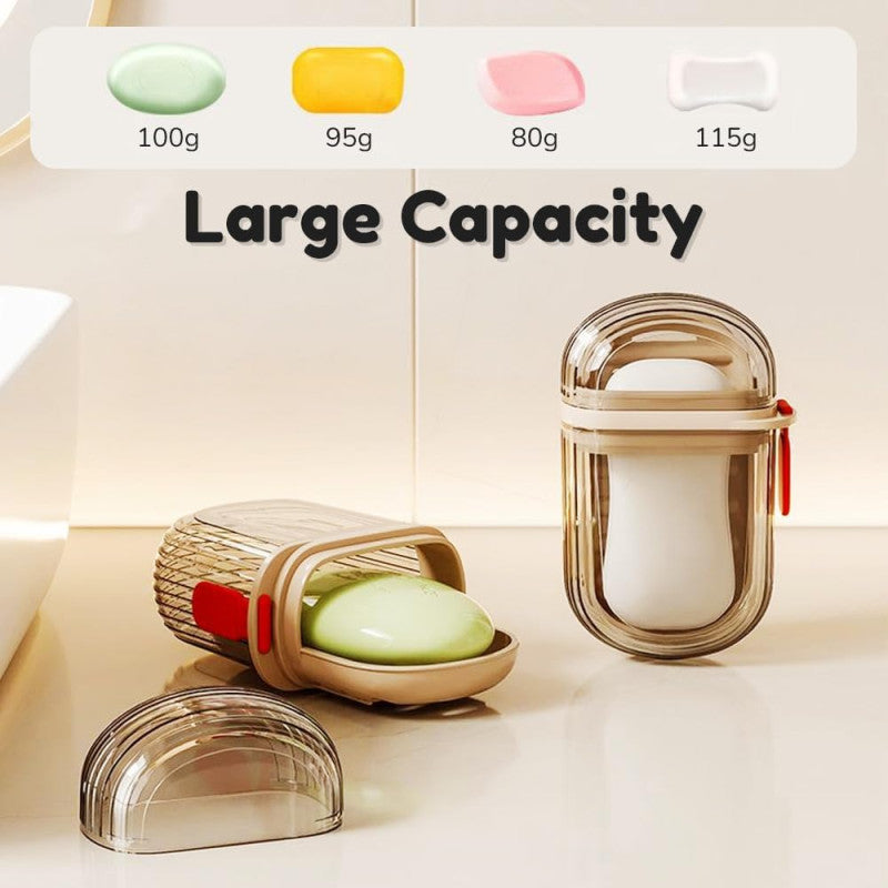 π§ 1Pc Travel Soap Container with Lid β Leakproof Soap Box with Drain Tray for Easy Drying πΏ