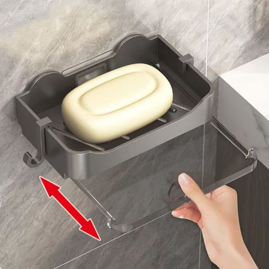 🧼 Wall-Mounted Soap Dish with Drain – Bathroom Soap & Sponge Holder 🚿✨