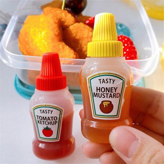 π― (Pack of 4) Mini Squeeze Bottles β 25ml Ketchup, Mustard & Sauce Dispensers