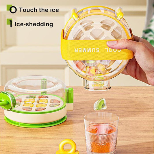 ❄️ 2-in-1 Ice Cube Mold & Water Bottle with Lid