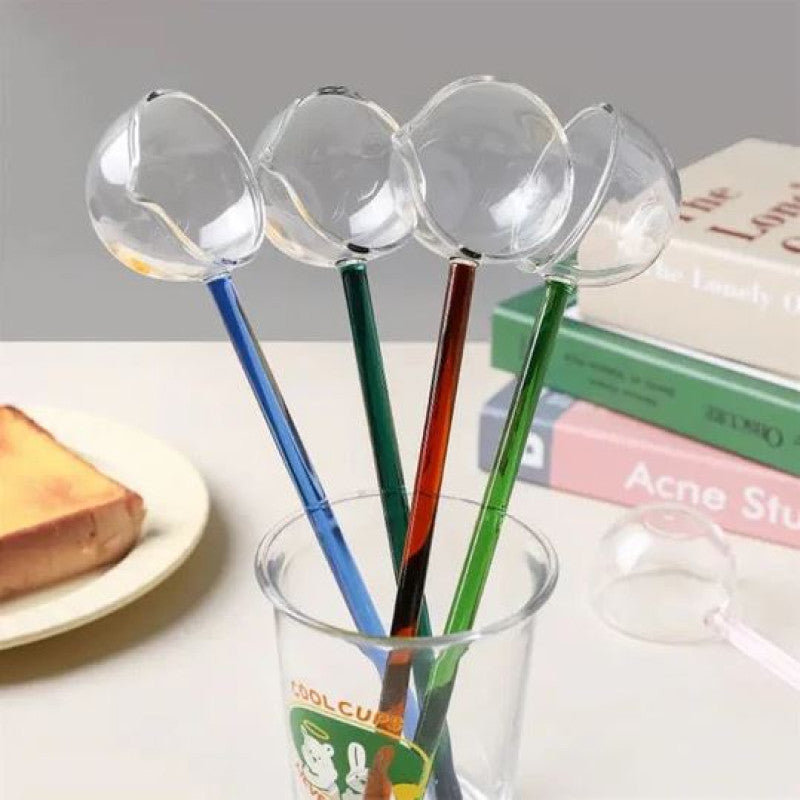 π₯ Heat-Resistant Borosilicate Glass Spoon β Stylish Colored Spoon for Tarka & Frying π²
