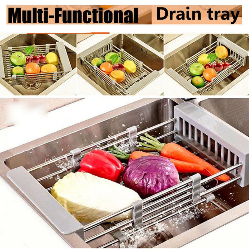 🍽️ Stainless Steel Dish Drainer – Durable Sink Drying Rack