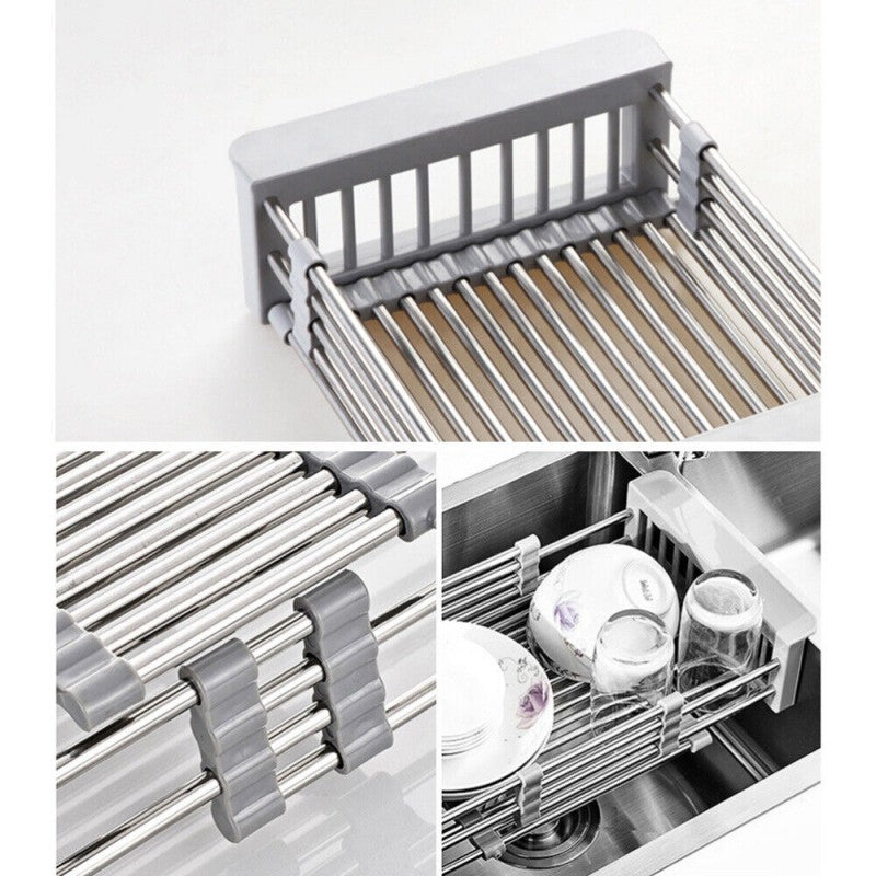 🍽️ Stainless Steel Dish Drainer – Durable Sink Drying Rack