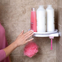 🌀 Spinning Corner Shelf – Space-Saving Storage Rack for Home & Office