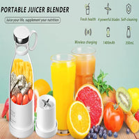 🥭 USB Rechargeable Juicer Bottle – 4-Blade Portable Blender & Smoothie Maker 💪