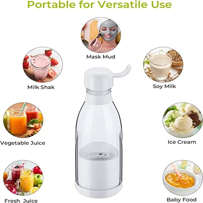 🥭 USB Rechargeable Juicer Bottle – 4-Blade Portable Blender & Smoothie Maker 💪