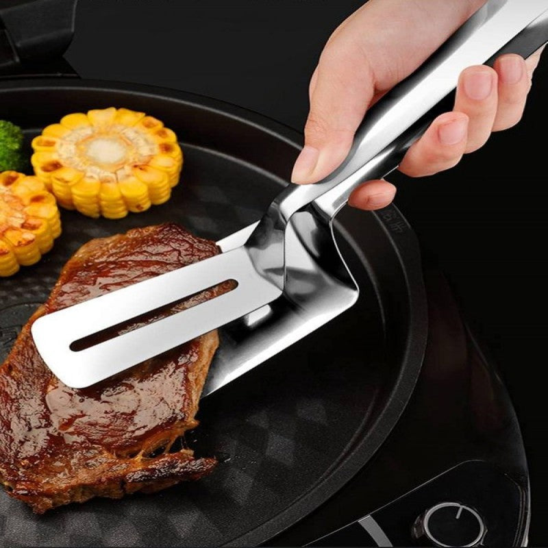 🍖 Stainless Steel Steak Clamp & Food Tongs – Multi-Purpose Clip for Pizza, Fish & BBQ 🍕