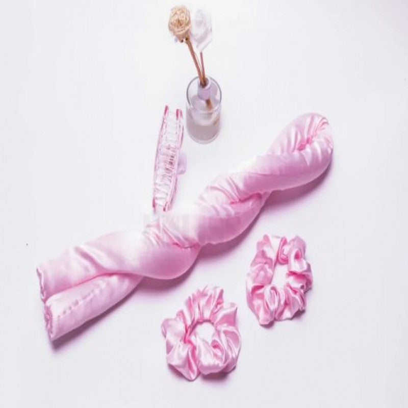 💖 Heatless Hair Curler Headband – Soft Curling Ribbon for Long Hair 🌸