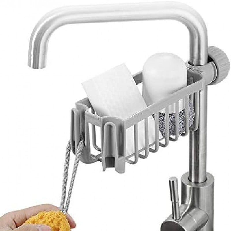 🚰 Faucet Hanging Sponge Holder – Space-Saving Sink Organizer