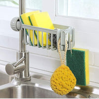 🚰 Faucet Hanging Sponge Holder – Space-Saving Sink Organizer