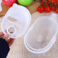 🥣 Manual Rice Washer & Strainer Bowl with Handle
