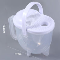 🥣 Manual Rice Washer & Strainer Bowl with Handle