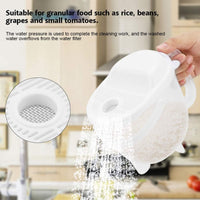 🥣 Manual Rice Washer & Strainer Bowl with Handle