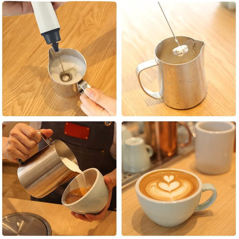 ⚡ USB Rechargeable Electric Stirrer – Stainless Steel Mixer for Coffee, Eggs & Drinks