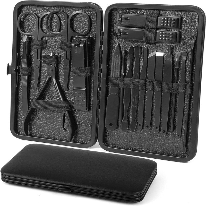 💅 18-in-1 Professional Manicure & Pedicure Set – Stainless Steel Nail Clipper & Grooming Kit 🧴