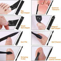 💅 18-in-1 Professional Manicure & Pedicure Set – Stainless Steel Nail Clipper & Grooming Kit 🧴