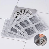 💧 (Pack of 10) Disposable Floor Drain Stickers – Anti-Clog, Anti-Odor Hair Catcher for Bathroom 🚿