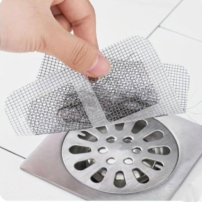 💧 (Pack of 10) Disposable Floor Drain Stickers – Anti-Clog, Anti-Odor Hair Catcher for Bathroom 🚿