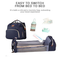 🍼 Multi-Function Diaper Bag Backpack – Portable Baby Bed & Travel Organizer for Moms ✨