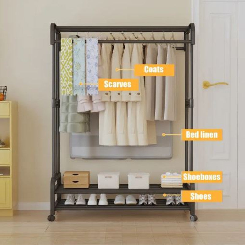 👕 Freestanding Clothes & Garment Rack – Sturdy Storage Organizer