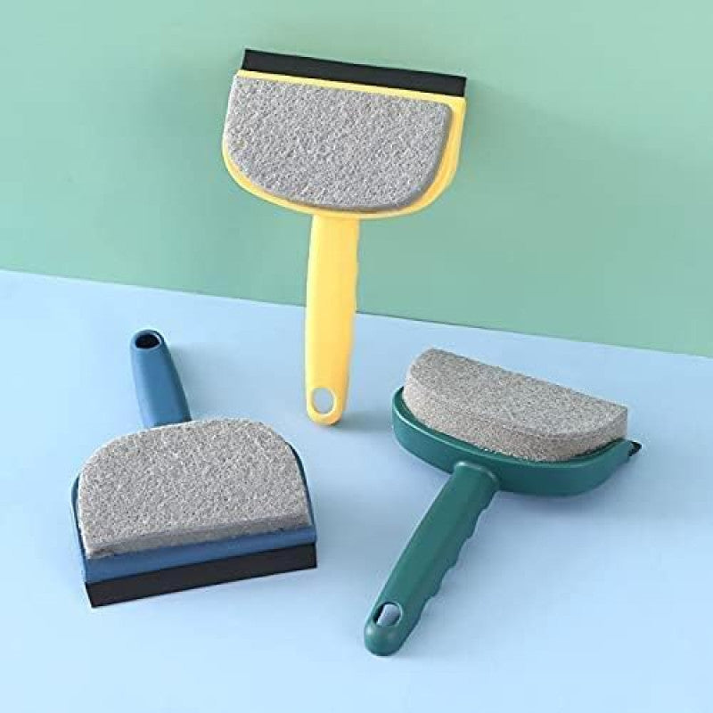 🧽 2-in-1 Glass Cleaning Brush & Wiper – For Mirror, Bathroom, Kitchen Tiles & Walls 💦