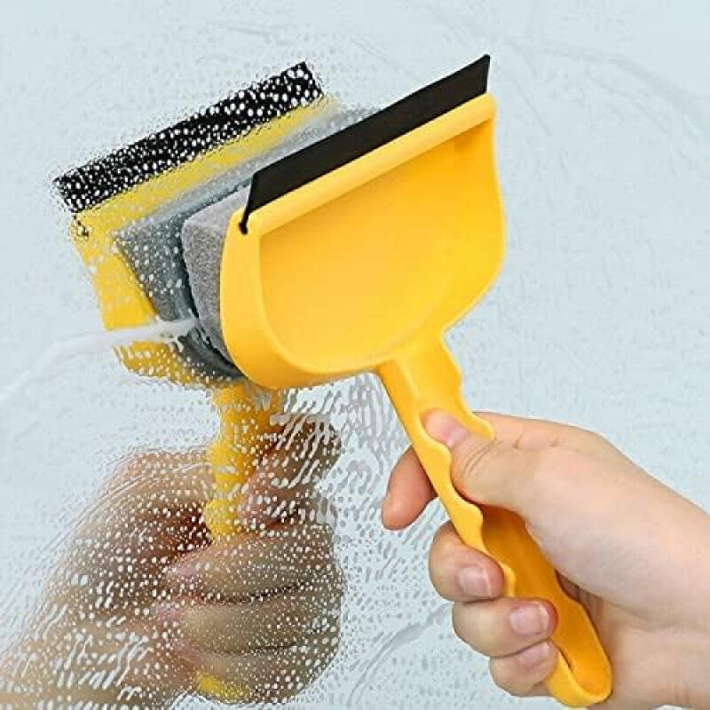 🧽 2-in-1 Glass Cleaning Brush & Wiper – For Mirror, Bathroom, Kitchen Tiles & Walls 💦