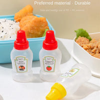 🍯 (Pack of 4) Mini Squeeze Bottles – 25ml Ketchup, Mustard & Sauce Dispensers