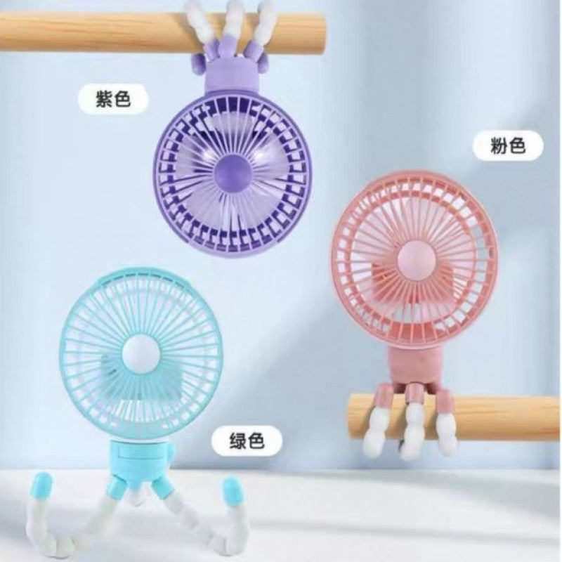 👶 Baby Stroller Fan with 4000mAh Battery – Clip-On Cooling Fan for Car Seat & Travel 🌿
