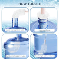 🧽 20-Inch Long Bottle Cleaning Brush – Nylon Bristles & Stainless Steel Handle 🧴