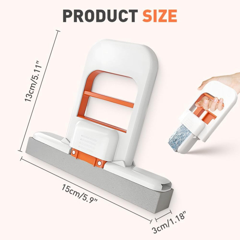 🧽 Foldable Desktop Mini Sponge Mop – Self-Squeezing Wet & Dry Mop for Kitchen & Bathroom ✨