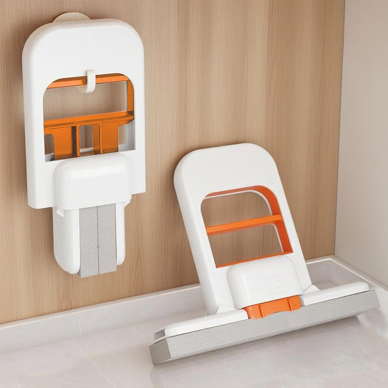 🧽 Foldable Desktop Mini Sponge Mop – Self-Squeezing Wet & Dry Mop for Kitchen & Bathroom ✨