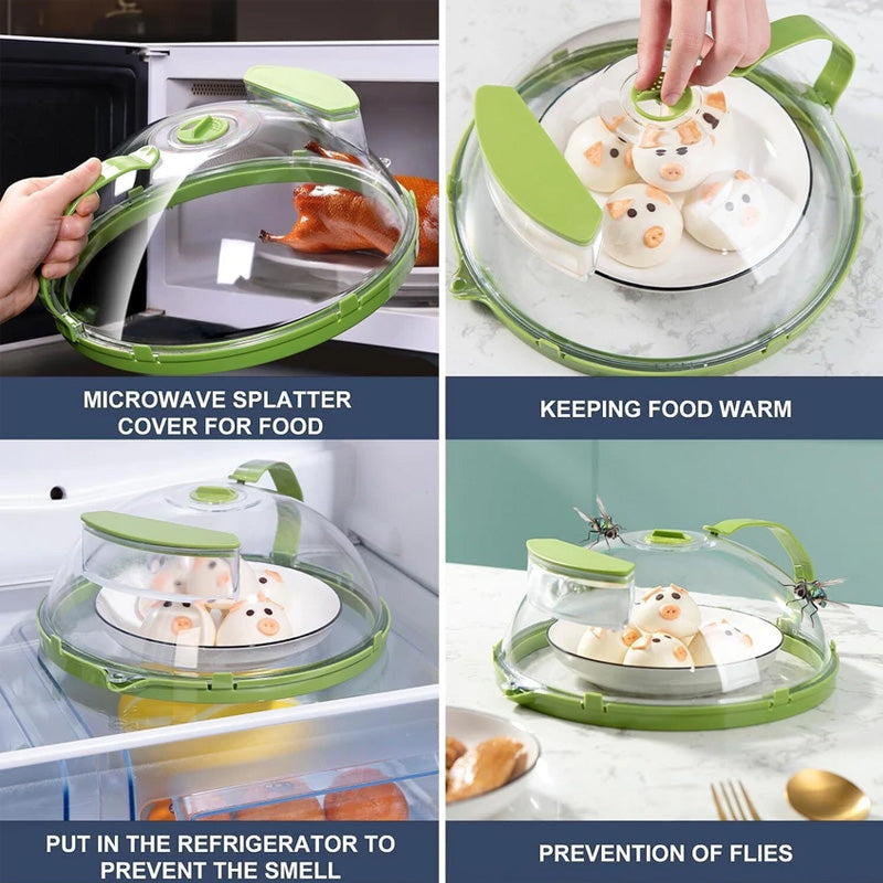 🌿 Microwave Food Cover Lid – Anti-Splatter Steamer Cover for Reheating & Cooking 🍲