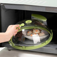 🌿 Microwave Food Cover Lid – Anti-Splatter Steamer Cover for Reheating & Cooking 🍲