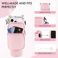🥤 Tumbler Carrier Bag with Mobile Phone Pocket – Insulated Drink Holder for Travel & Gym ✨