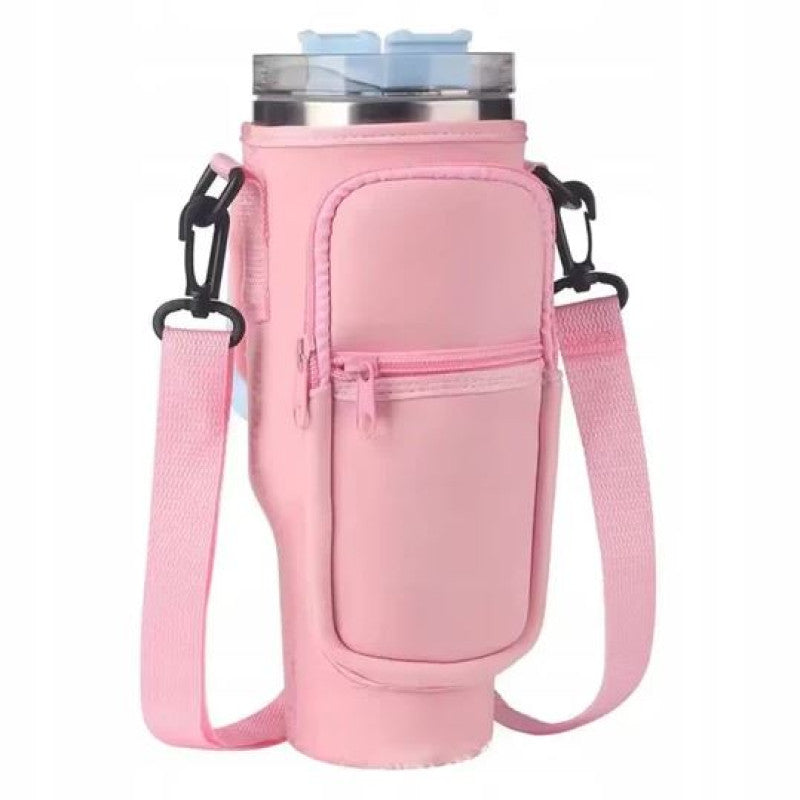 🥤 Tumbler Carrier Bag with Mobile Phone Pocket – Insulated Drink Holder for Travel & Gym ✨
