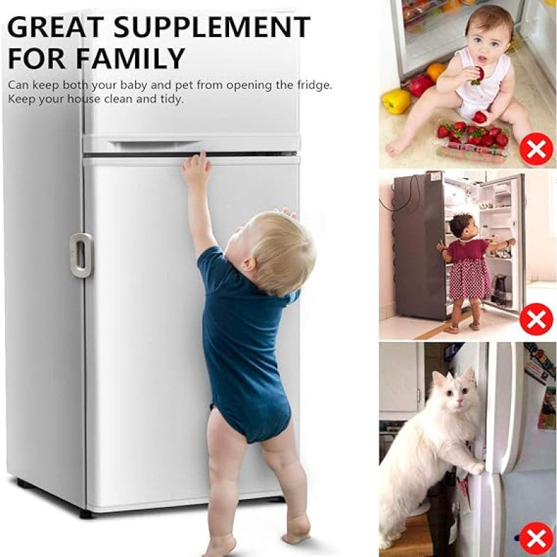 🔒🧊 Fridge Safety Lock – Childproof Refrigerator & Cabinet Lock (1pc)