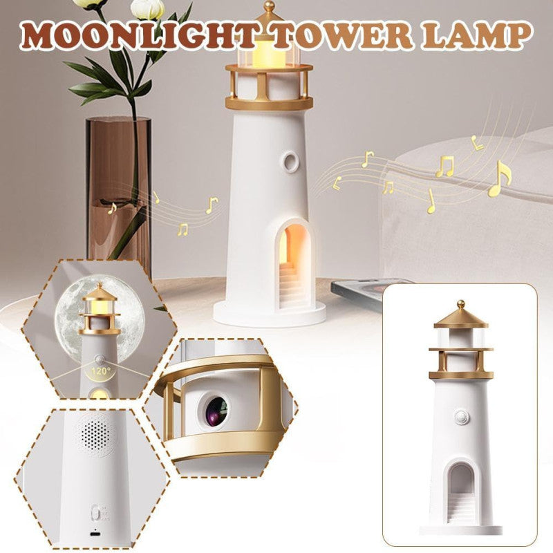 ✨ Aesthetic Moonlight Projector Lamp – LED Rechargeable Night Light with Music Sensor
