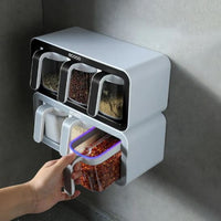 🧂🏡 ECOCO Wall Hanging Spice Organizer – Multi-Layer Kitchen Storage Rack