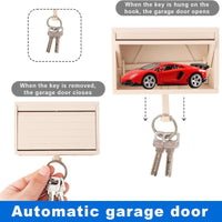 🏠🔑 Garage-Style Key Holder Box with Openable Door – 3D Wall-Mounted Key Rack