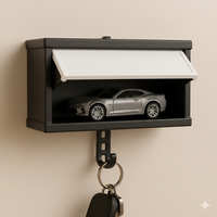 🏠🔑 Garage-Style Key Holder Box with Openable Door – 3D Wall-Mounted Key Rack