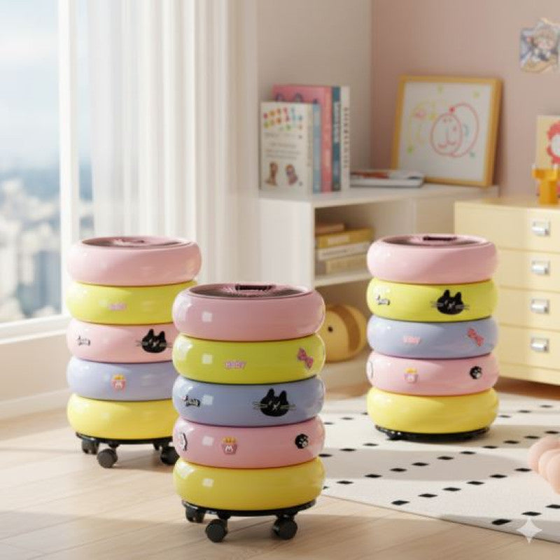 🏡🛒 Trolley-Style Cute Dustbin – Easy Clean Removable Bin