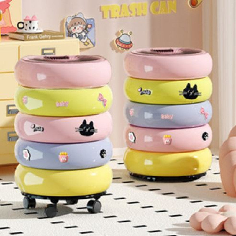 🏡🛒 Trolley-Style Cute Dustbin – Easy Clean Removable Bin
