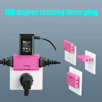 🔌 Universal 3-in-1 Rotating Socket Adapter – Space-Saving Multi Plug Extension Converter ⚙️